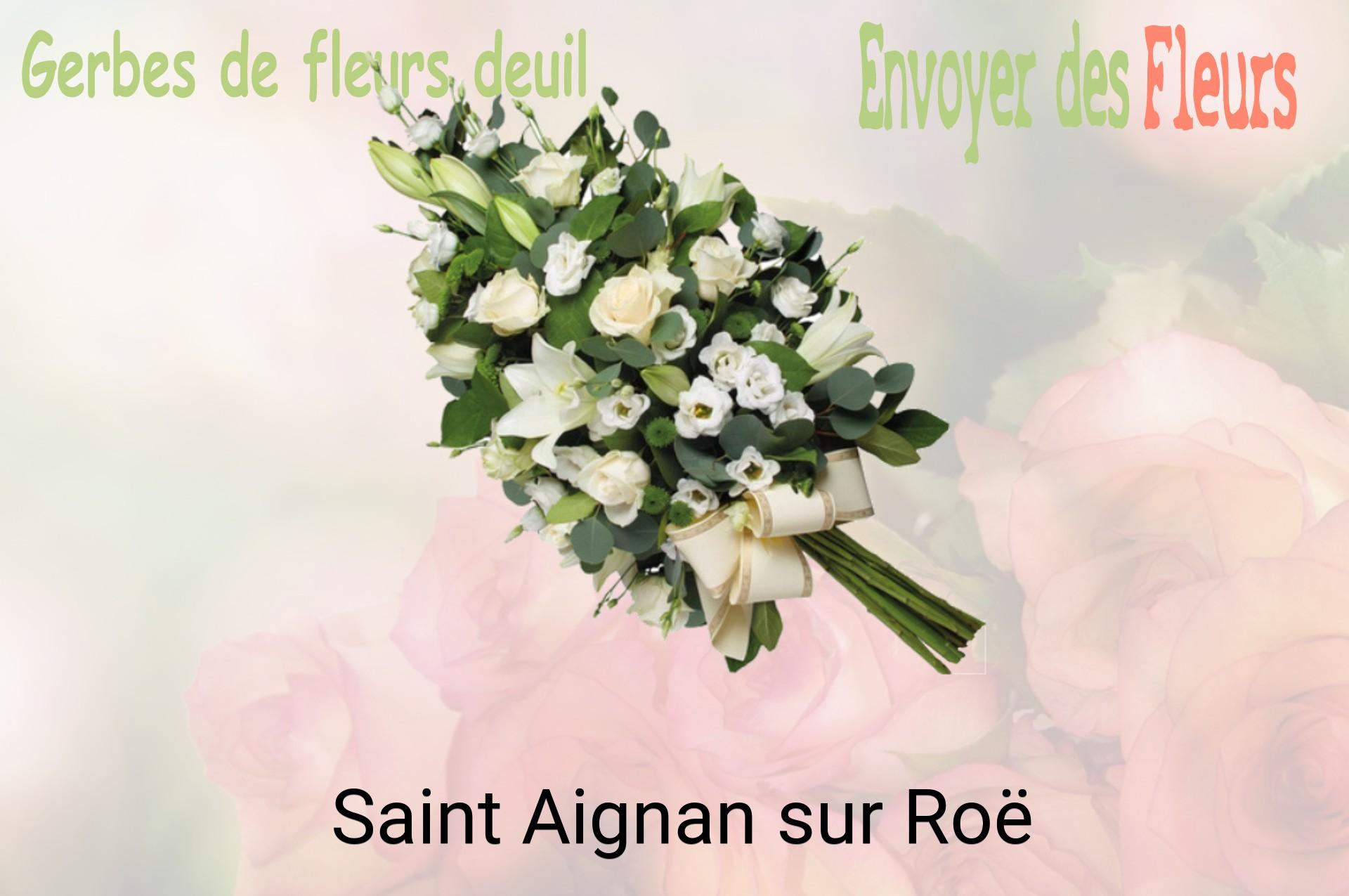 Gerbe de fleurs de deuil livrée à Saint-Aignan-sur-Roë
